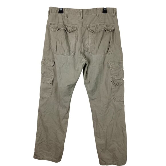 Wrangler Mens Double Utility Cargo Pants Size 34 x 30 Khaki Outdoor Workwear - Picture 6 of 11